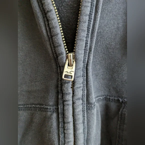 Vintage Hollister Blue Zip-Up Sweater with Logo - Picture 3 of 7
